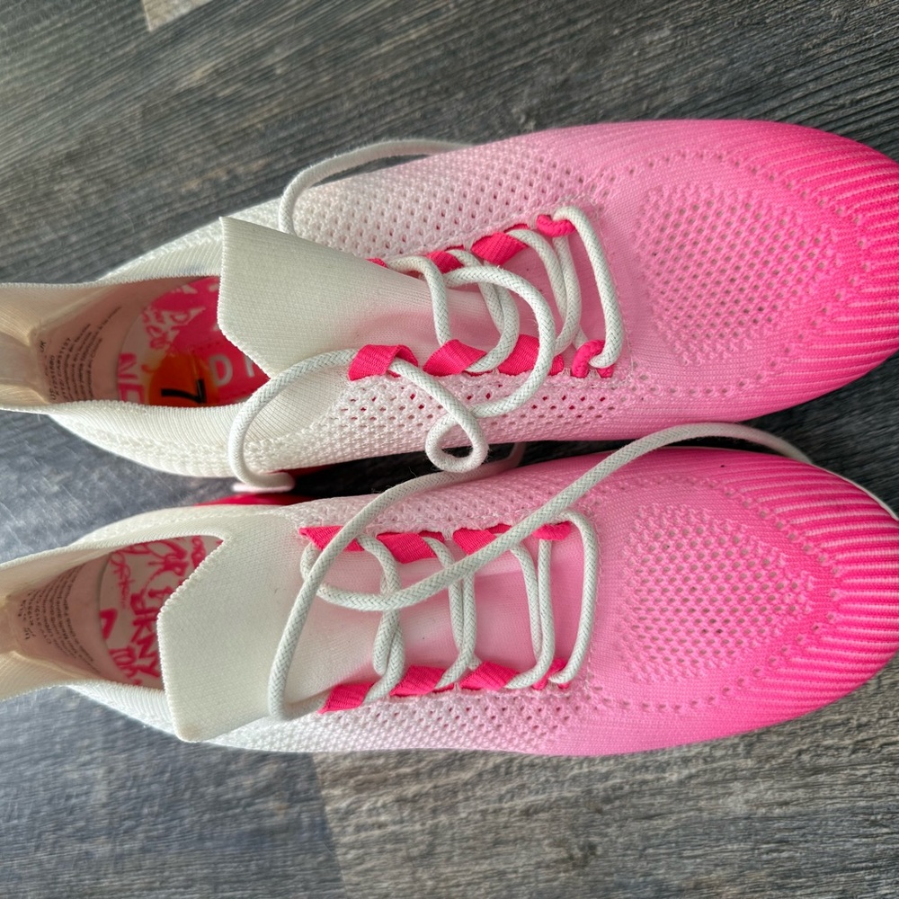 DKNY Pink and White Women's Sneakers